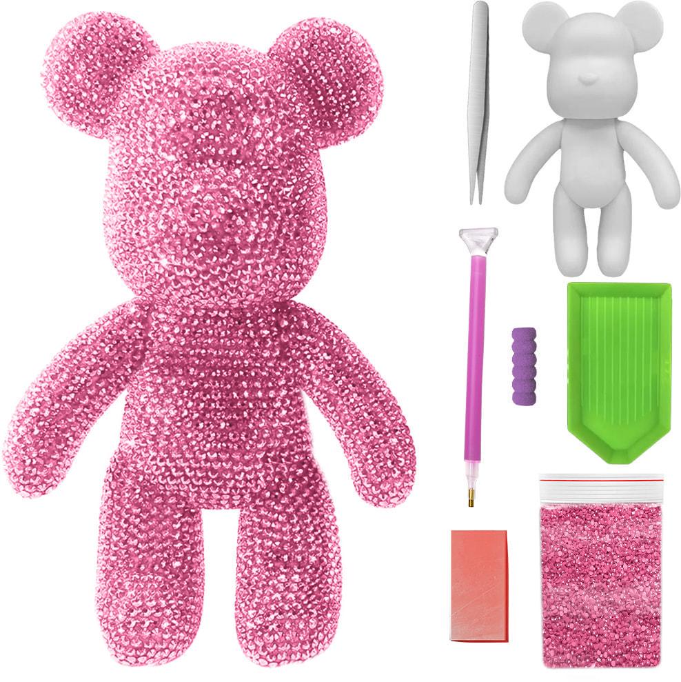 Алмазная мозаика SHLab Мишка Голограммные Стразы 33 см Pink (41372-31)