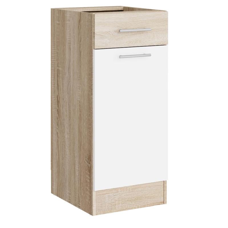 Модуль кухонный Эверест Эко 300 нижний с ящиком без столешницы 30х46х82 см Дуб сонома/Белый/Дуб сонома (24590139)