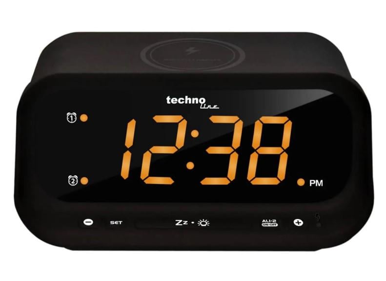 Годинник настільний Technoline WT477 Wireless Mobile Charging Black (WT477)
