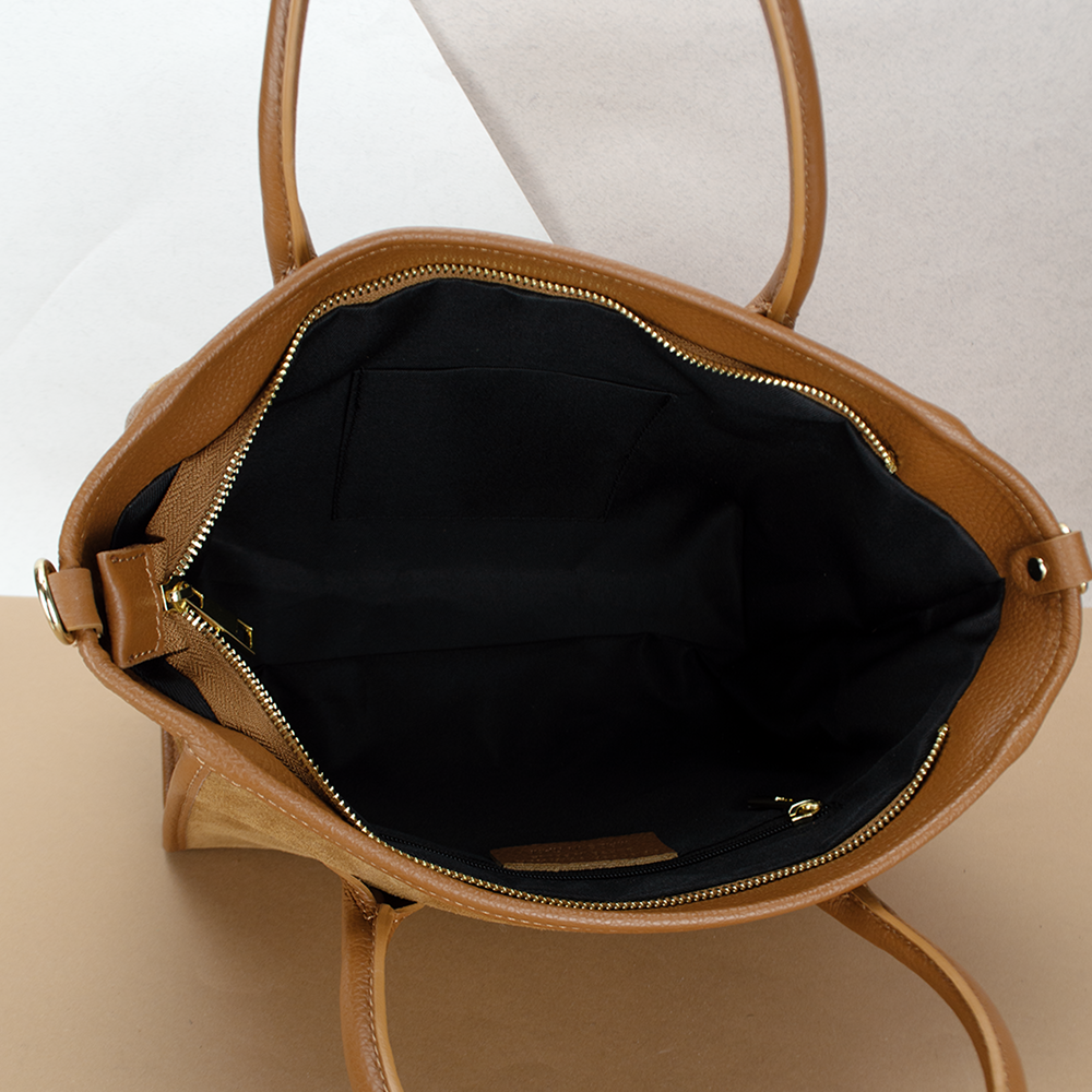 Сумка жіноча замшева Virginia Conti 03756 з 2 ручками Темно-рудий (2417476158) - фото 4 Сумка жіноча замшева Virginia Conti 03756 з 2 ручками Темно-рудий (2417476158) - фото 4