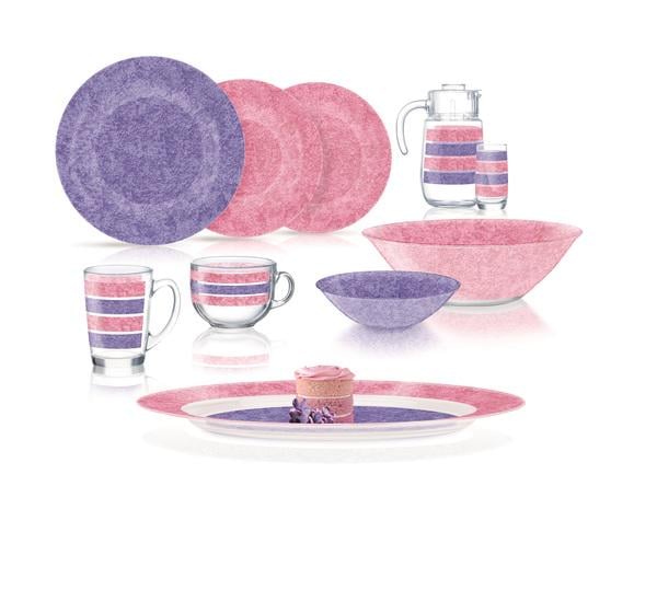 Сервіз столовий Luminarc AMB Stony Pink & Purple 46 пр. (Q4732) Сервіз столовий Luminarc AMB Stony Pink & Purple 46 пр. (Q4732)