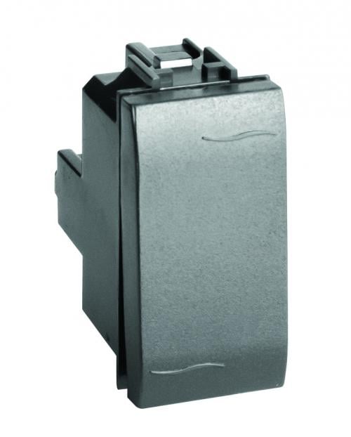 Выключатель ДКС Brava 1-клавишный 1 модуль Черный (77131N)