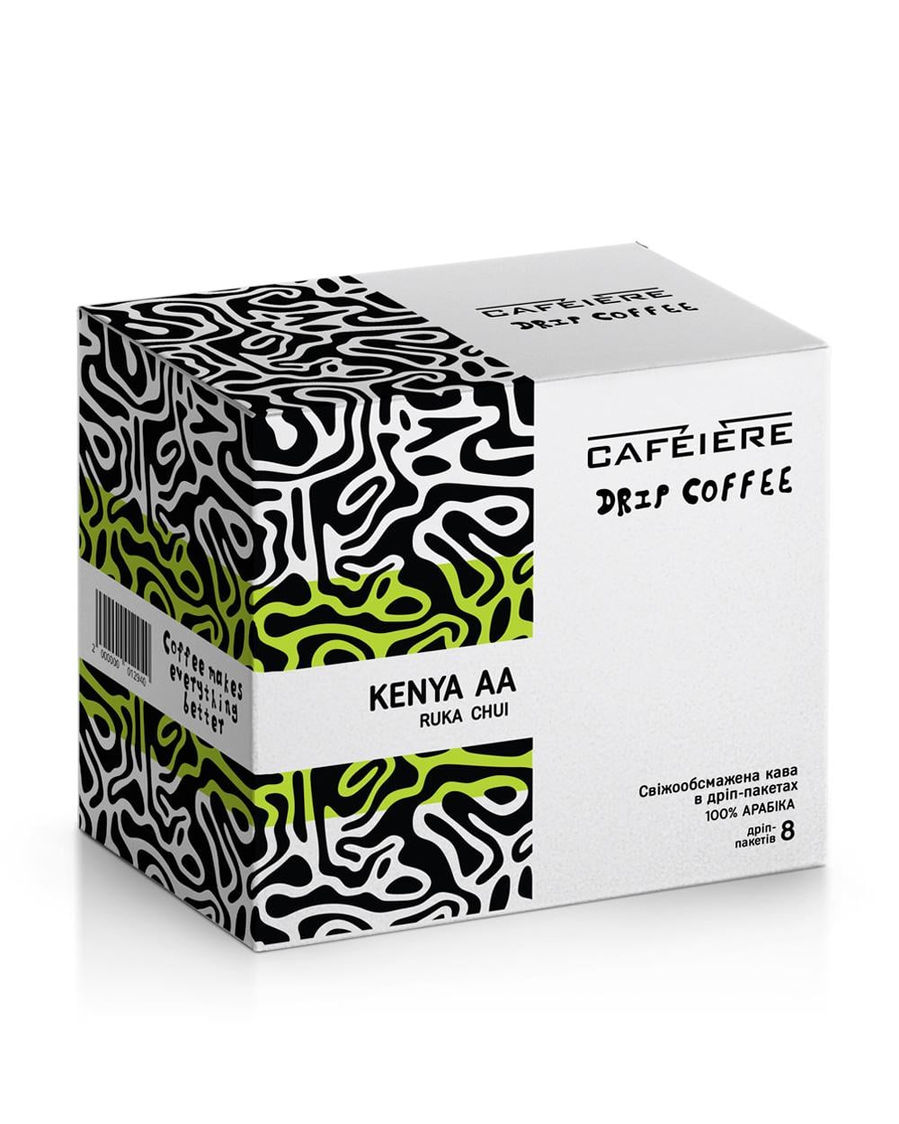 Дріп-кава Cafeiere Kenya AA Ruka Chui 8 шт. (2612761844)