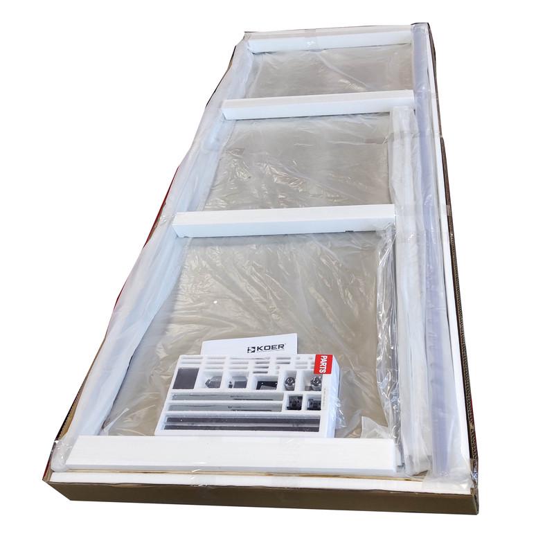 Душевая дверь в нишу KOER SR SD05-140x200-TR-01 прозрачное стекло Easy Clean 6 мм Хром (KR5406) - фото 5