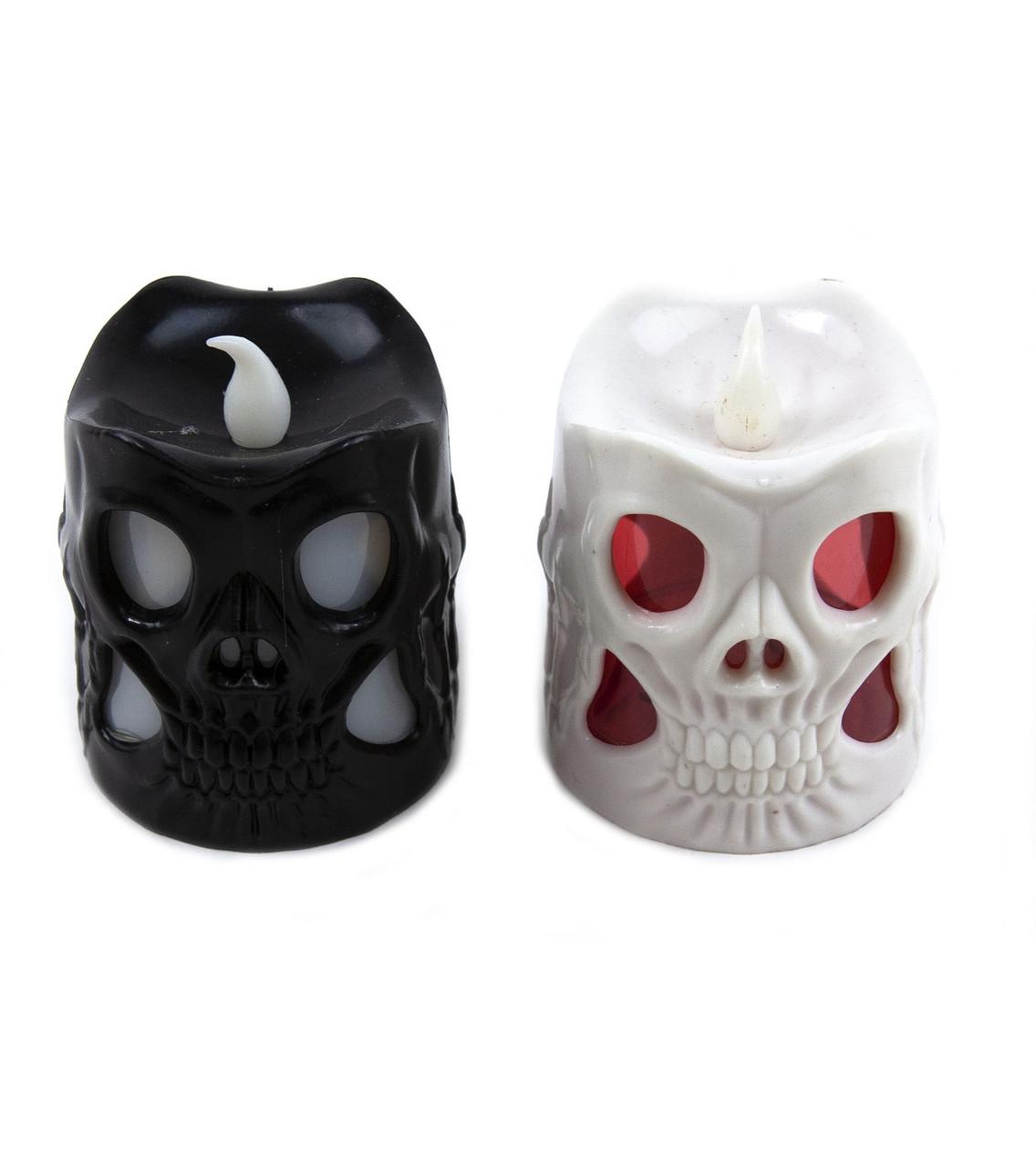 Фонарик Свеча череп двухсторонняя на Хэллоуин 65 см 2 шт.