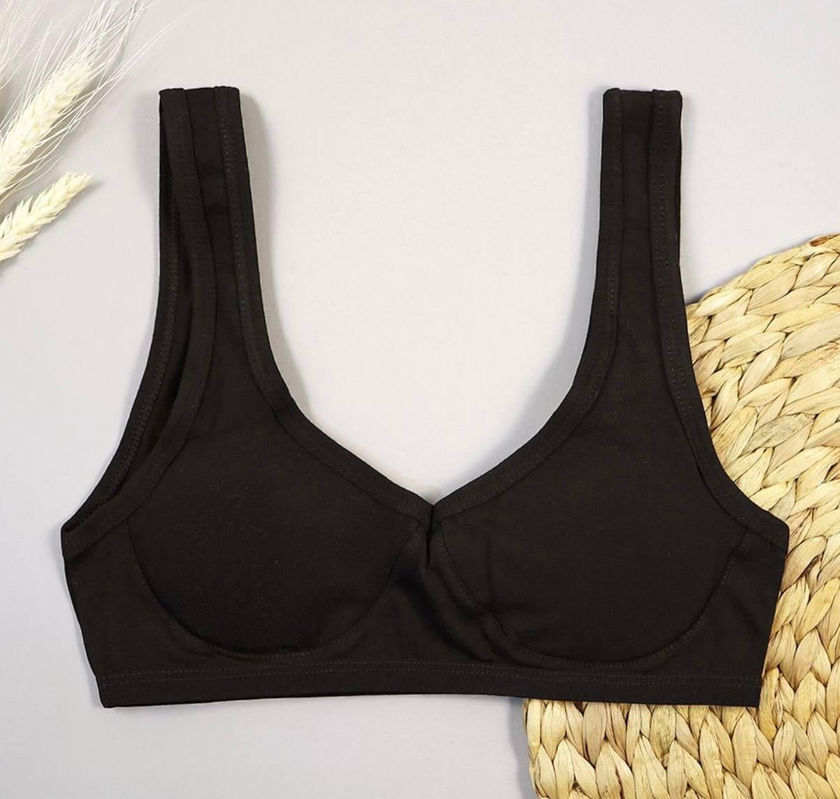 Набор топов пуш-ап для девочки-подростка BAYKAR р. 8 170-176 см 15-16 лет 3 шт. Черный (4014-02)