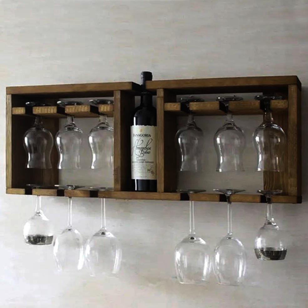 Полка для вина настенная из дерева Шимадо Робуста (ПНК-015736)