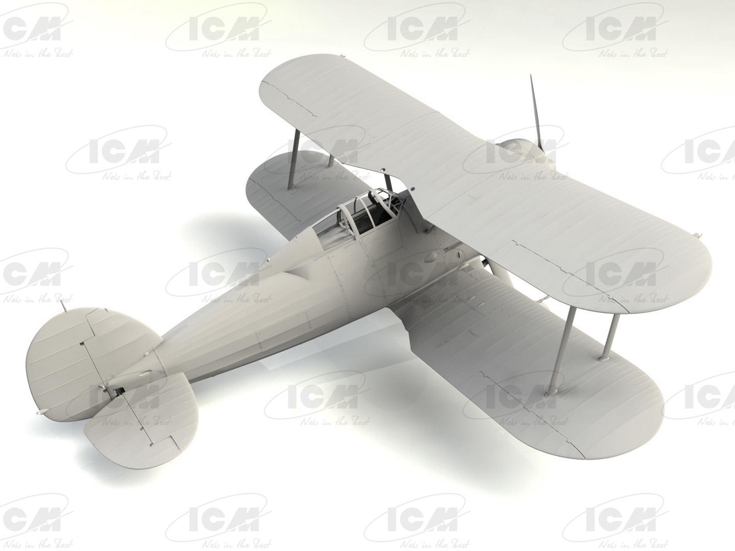 Сборная модель ICM Gloster Sea Gladiator Mk.II британский морской истребитель II СВ (32042) - фото 14