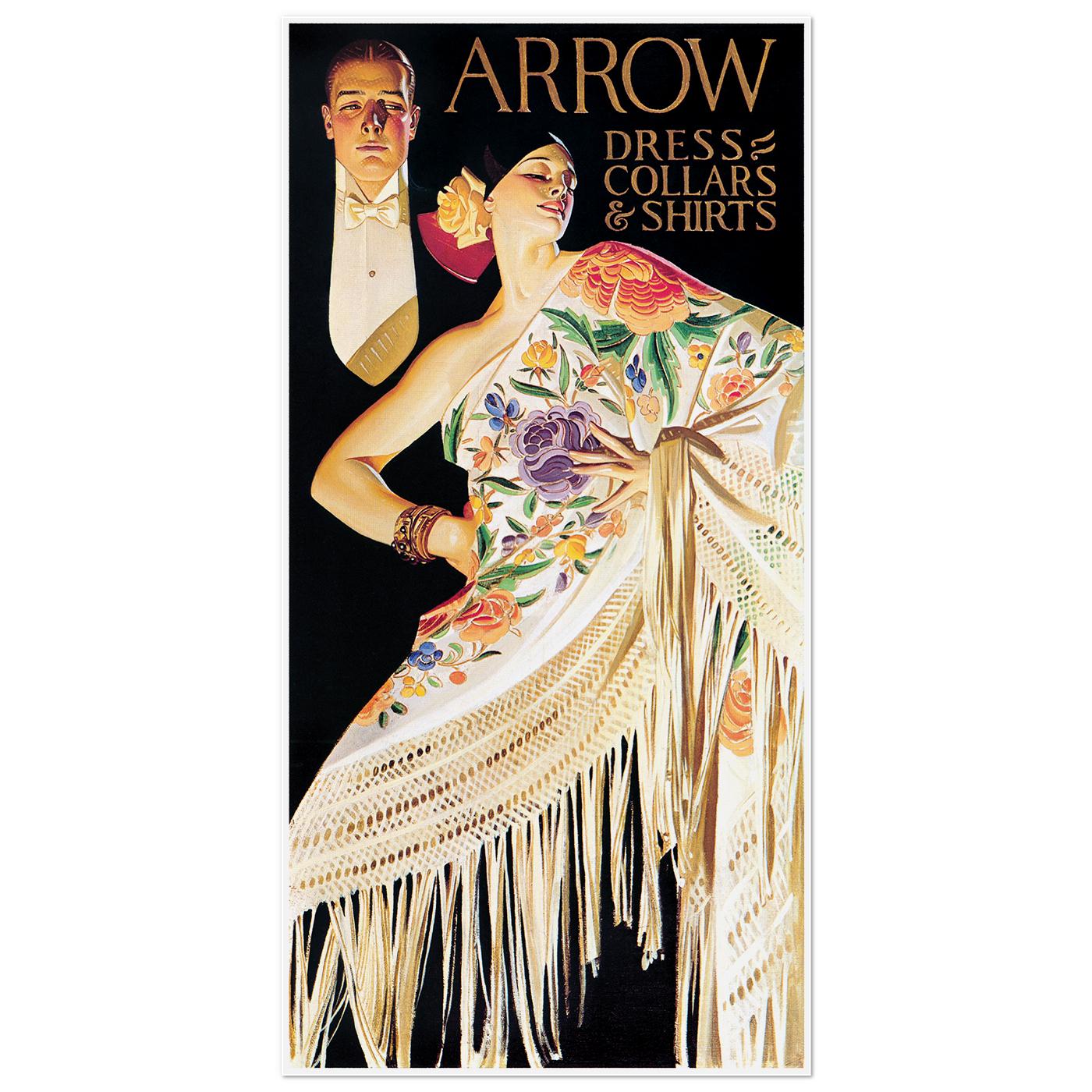 Плакат винтажный Arrow Collar 1926 43x86 см (0281)