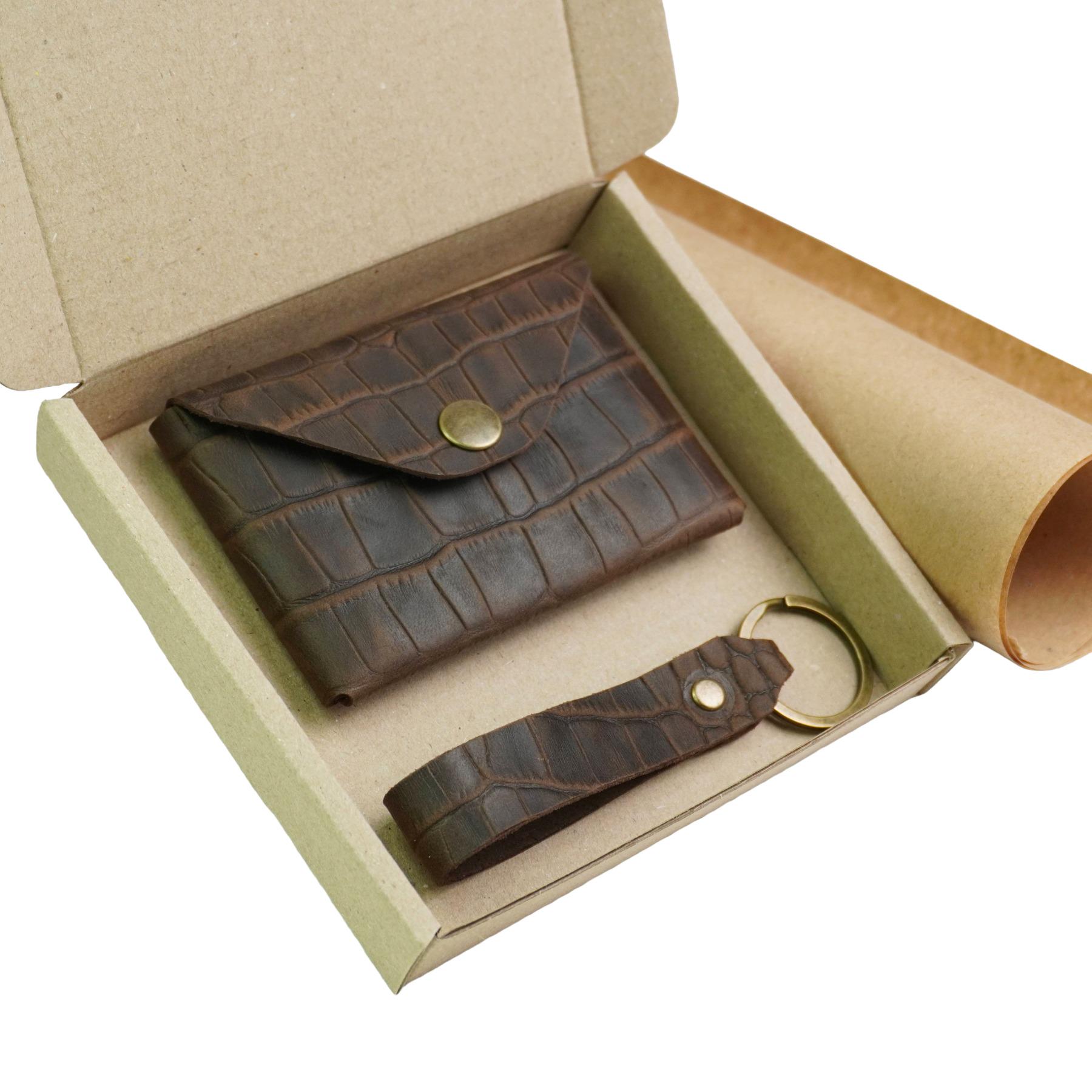 Гаманець шкіряний Крокодил Mini-01 Шоколад - фото 6 Гаманець шкіряний Крокодил Mini-01 Шоколад - фото 6