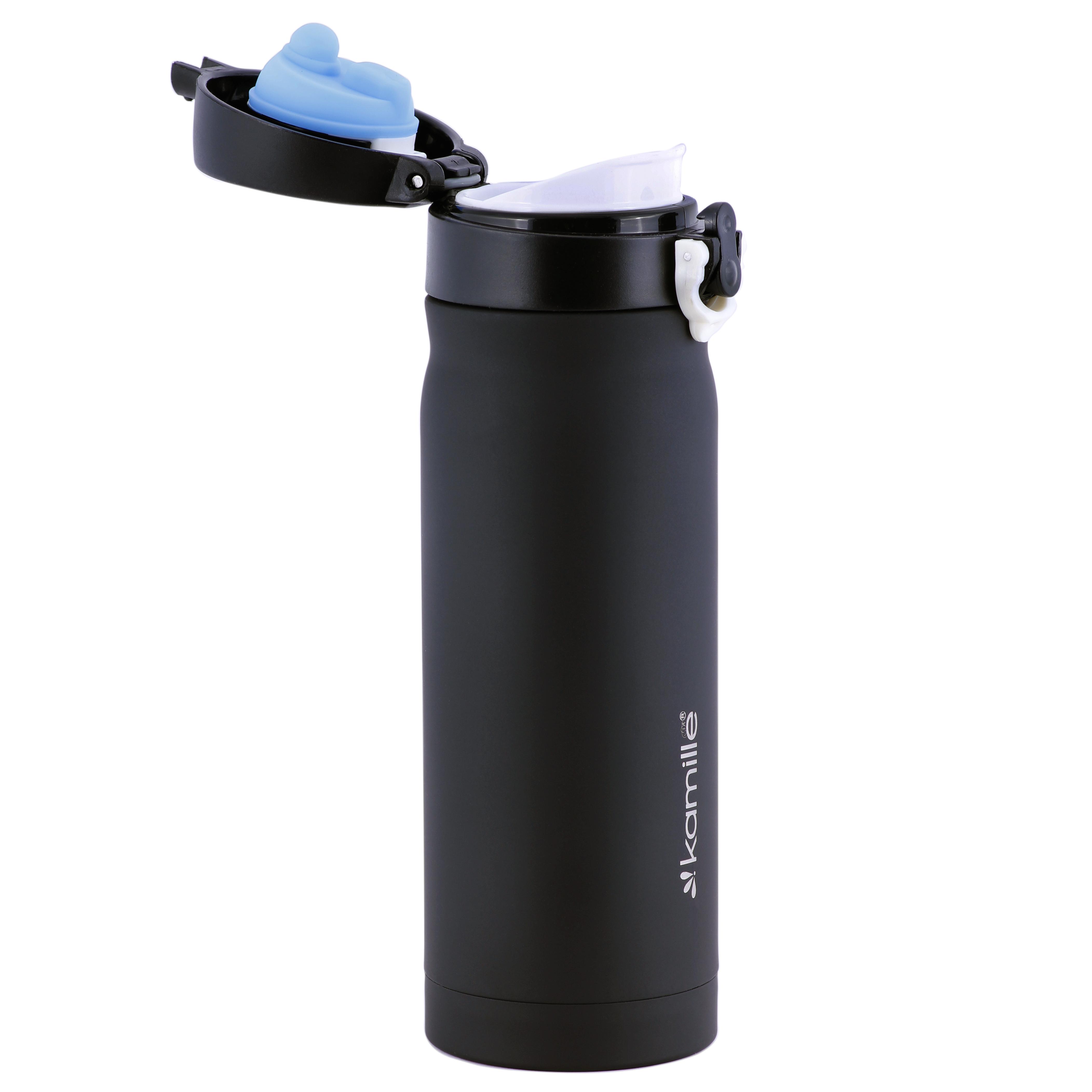 Термобутылка Kamille из нержавеющей стали 360 мл Черный (13046512) - фото 3