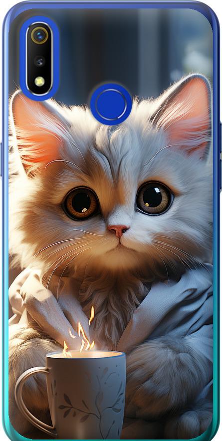Чехол на Realme 3 White cat (5646u-1869-42517)