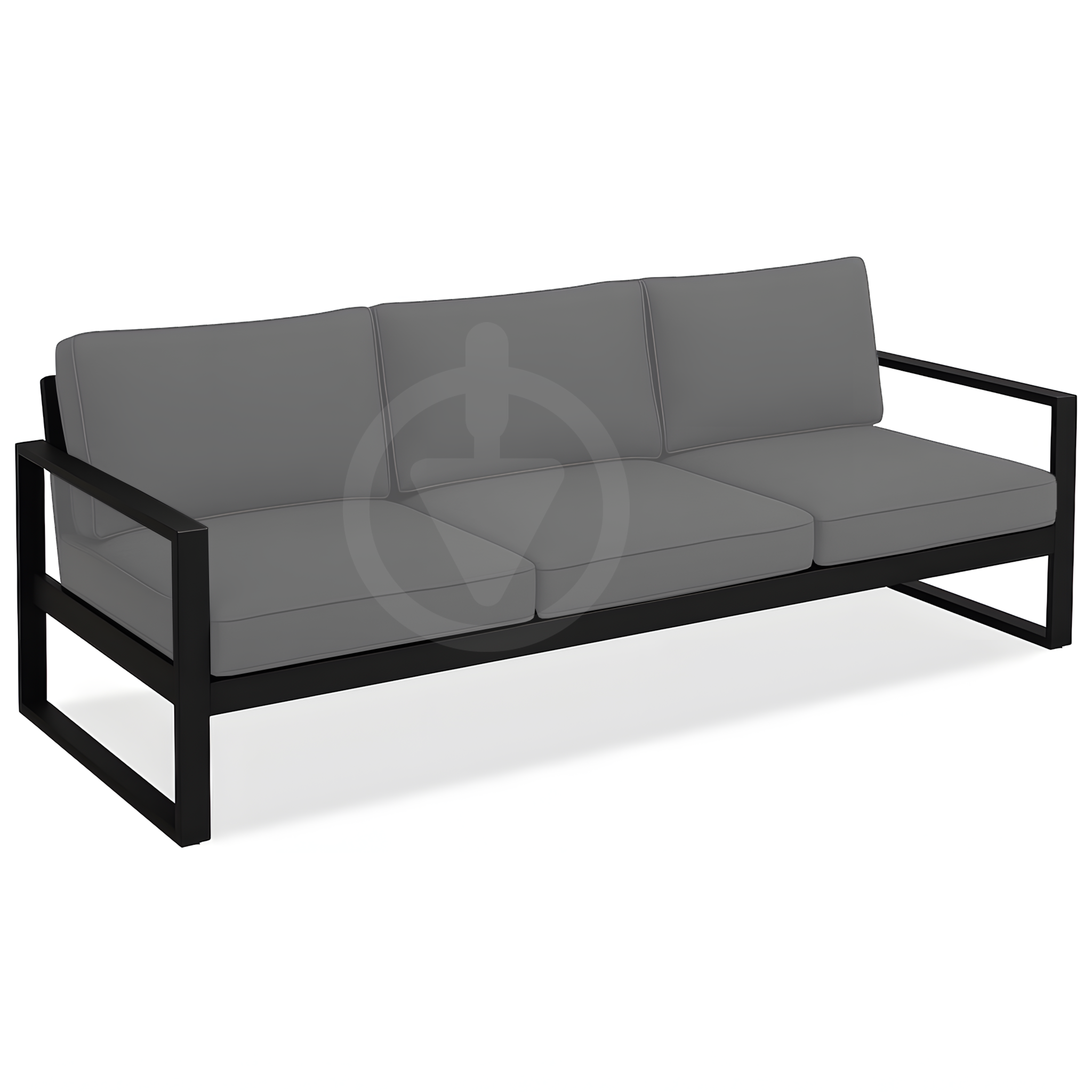 Диван металлический AVVS Бостон лофт с подлокотниками велюр 160 см Светло-серый - фото 1 Диван металлический AVVS Бостон лофт с подлокотниками велюр 160 см Светло-серый - фото 1