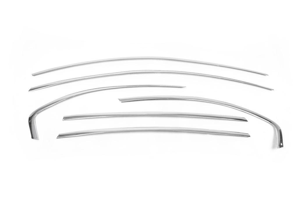 Верхня окантовка вікон Carmos для Chevrolet Captiva 2006-2019 рр. нержавіюча сталь Хром