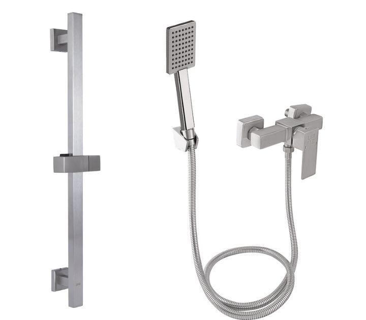 Змішувач для душу Lidz Kubis 011 зі штангою комплект із нержавіючої сталі (LDNIA321NKS4611) Змішувач для душу Lidz Kubis 011 зі штангою комплект із нержавіючої сталі (LDNIA321NKS4611)