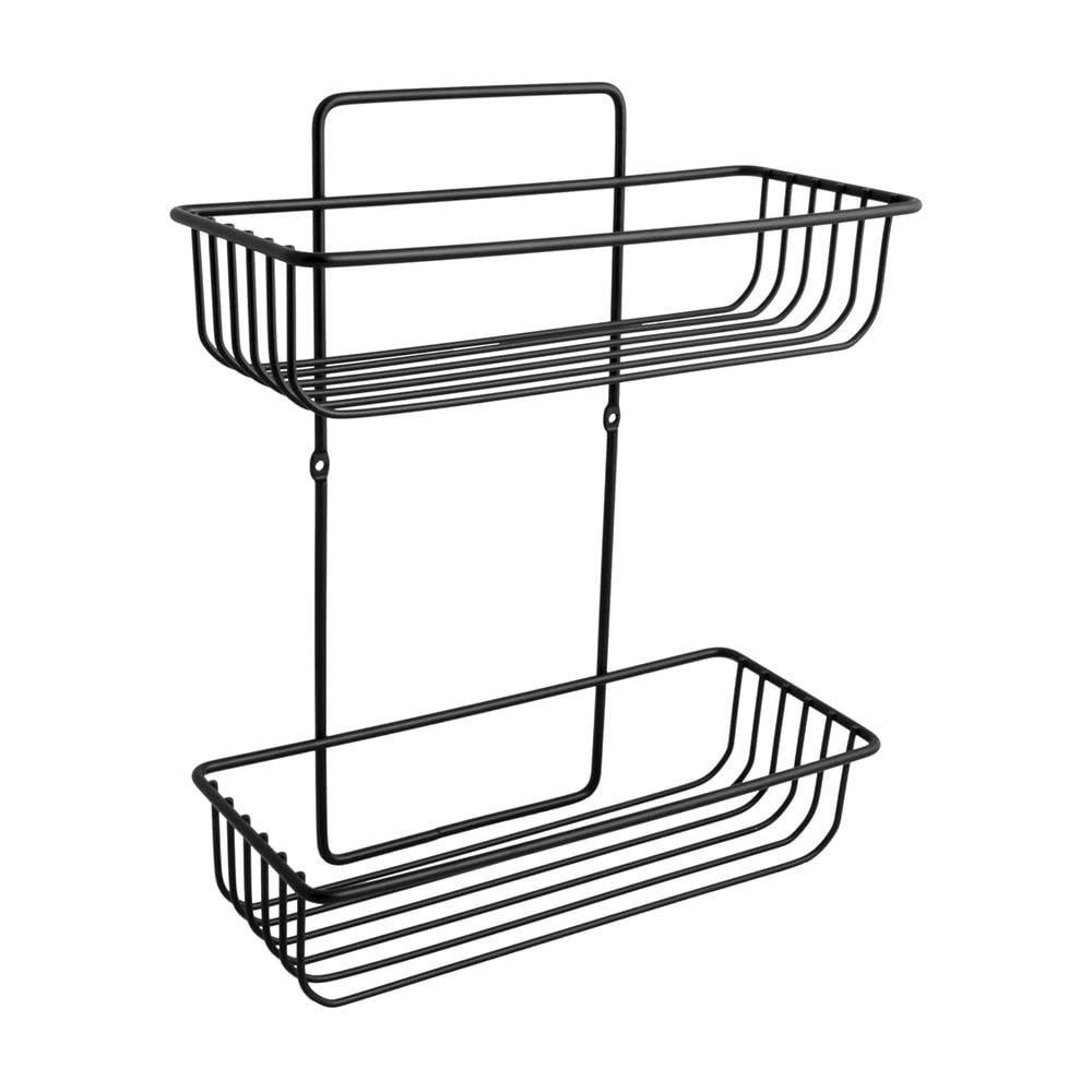 Полиця у ванну 2-х ярусна AWD Interior 28x33,5x12,5 см Чорний (AWD02081812)