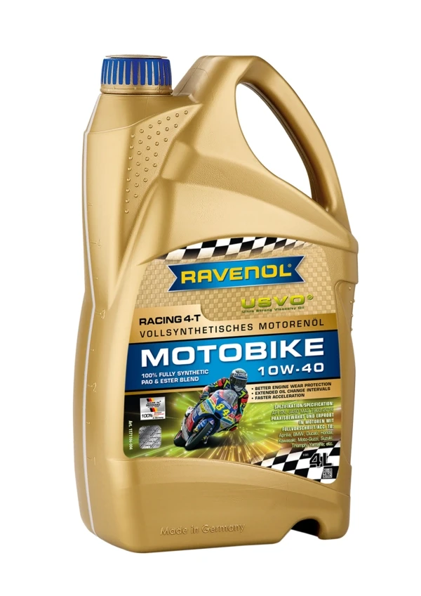 Олива для мотоцикла 4T RAVENOL Racing Motobike 10W-40 синтетика 4 л (1171106-004) Олива для мотоцикла 4T RAVENOL Racing Motobike 10W-40 синтетика 4 л (1171106-004)