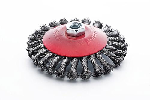 Щітка конус Apro стальні витки 125 мм для УШМ (830435)