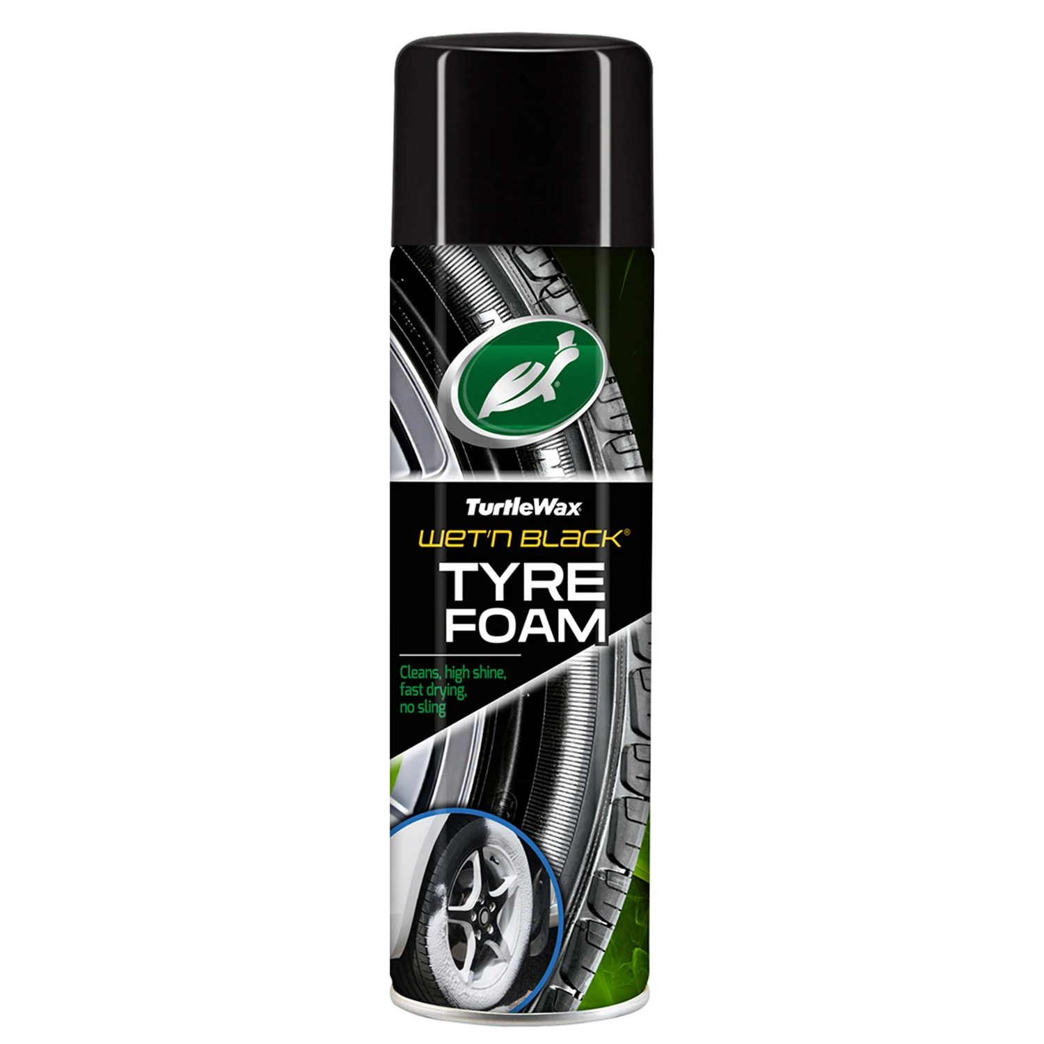 Поліроль-очищувач для шин TURTLE WAX Wet-n-Black аерозоль 500 мл (53180) Поліроль-очищувач для шин TURTLE WAX Wet-n-Black аерозоль 500 мл (53180)