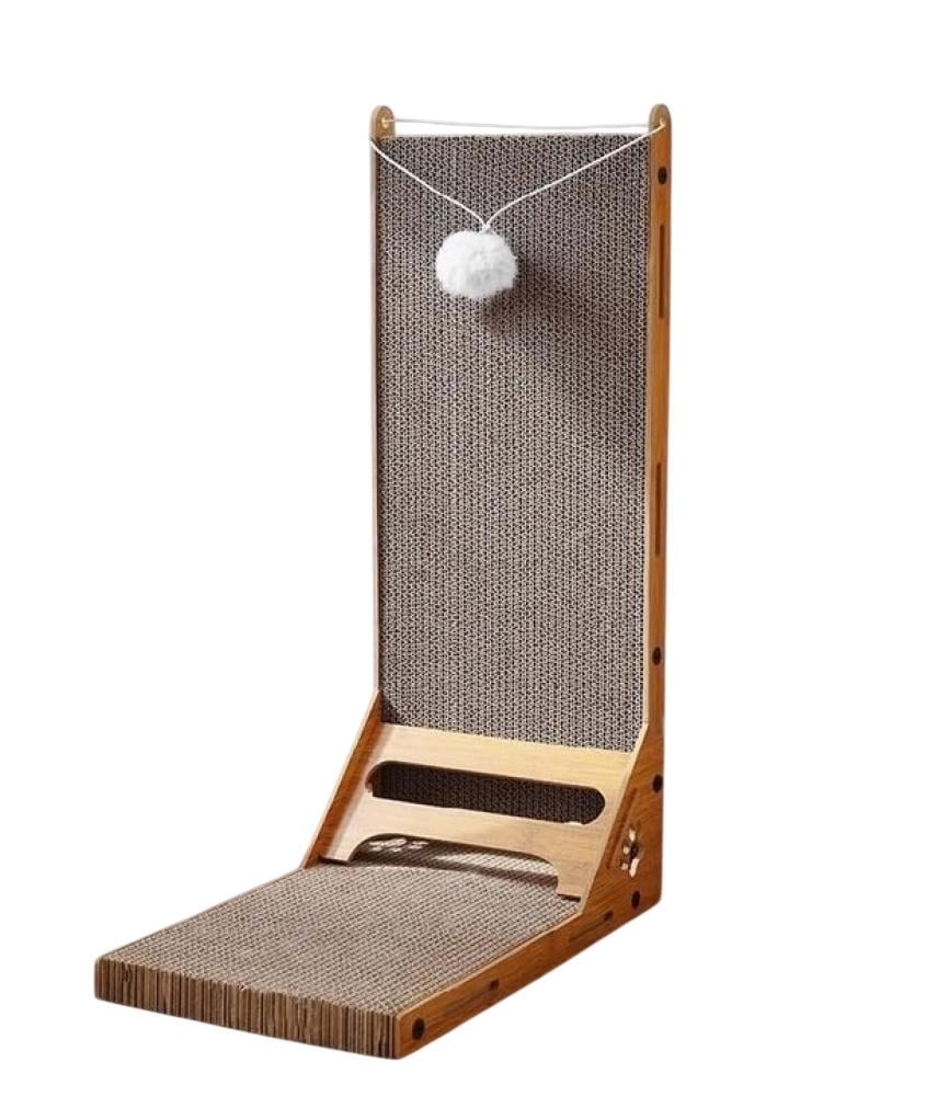 Когтеточка угловая Bonro B-38 2в1 с игрой Коричневый (21-76-42400588)