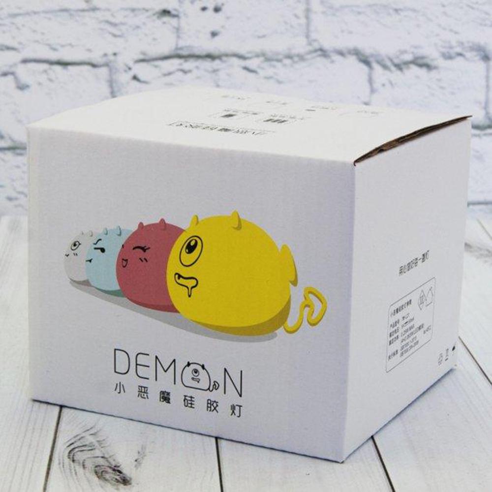 Светильник-ночник Монстрик на аккумуляторе сенсорный силиконовый и USB 95x9x95 см Голубой - фото 7