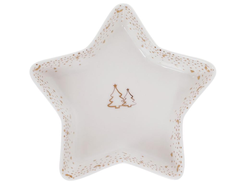 Тарелка фарфоровая в форме звезды Зимняя Сказка 17,5 см (BDI-498-303)