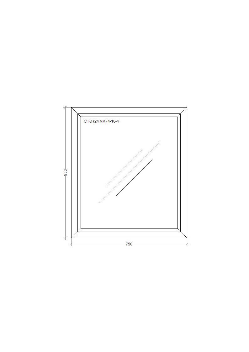 Окно металопластиковое WDS "Miroplast" глухое 750х850 мм - фото 2 Окно металопластиковое WDS "Miroplast" глухое 750х850 мм - фото 2