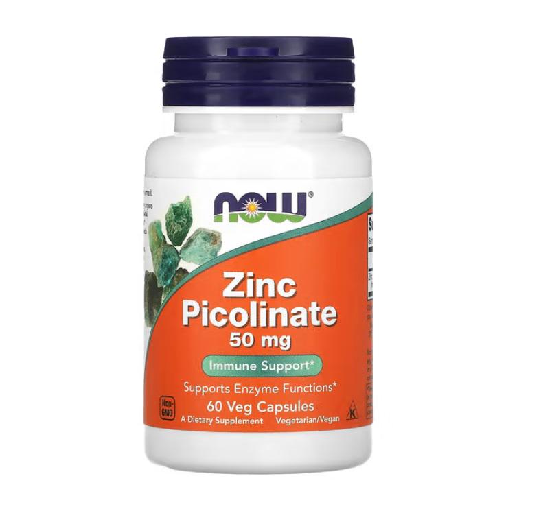 Пиколинат цинка NOW ZINC PICOLINATE 50 мг 60 кап.