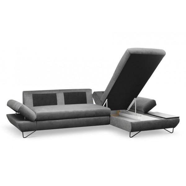 Диван угловой Perfect Home Loft из натурального дерева/ДСП/ткани Kronos 22 Серый (49685) - фото 4 Диван угловой Perfect Home Loft из натурального дерева/ДСП/ткани Kronos 22 Серый (49685) - фото 4