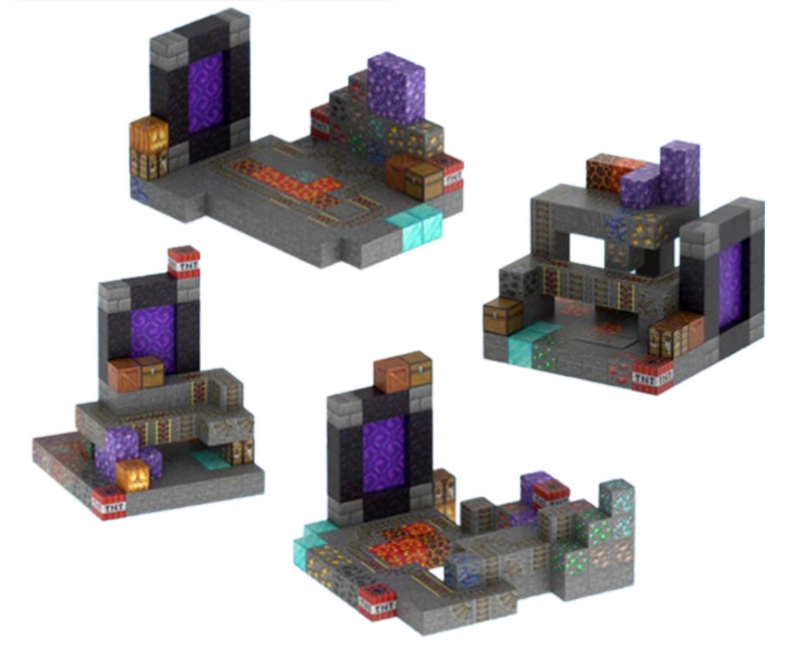 Конструктор магнітний Minecraft Підземна шахта з порталом 106 блоків (24111382)