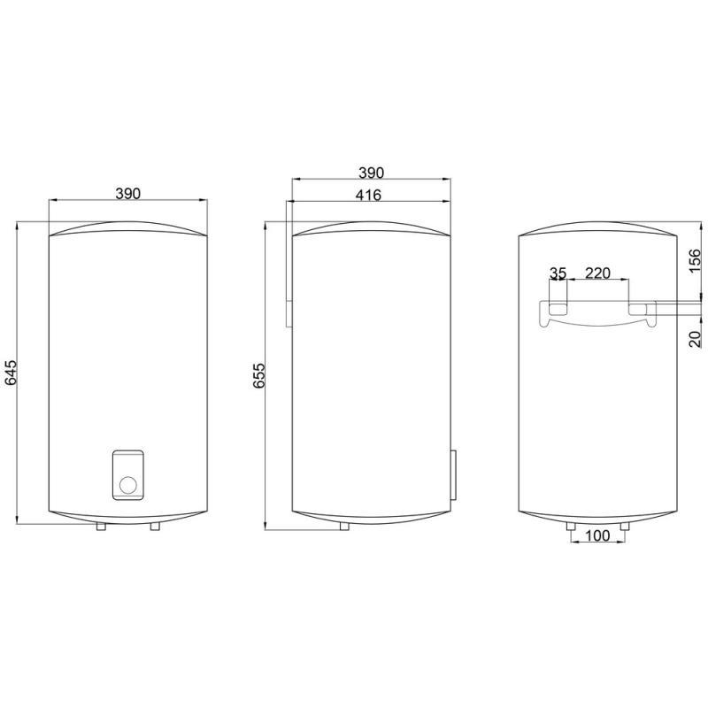 Водонагрівач Thermo Alliance 50 л сухий ТЕН 0,8 + 1,2 кВт (D50V20J2DK) - фото 2