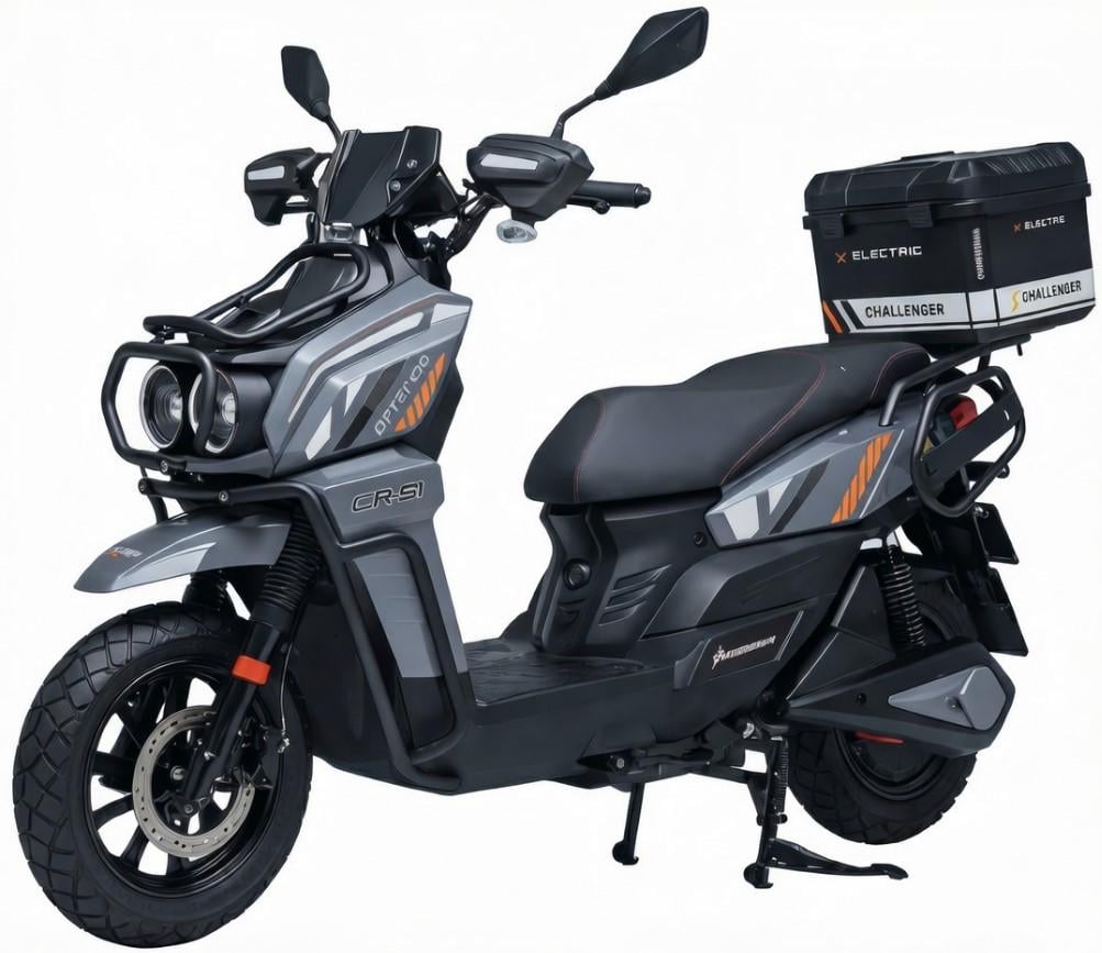 Электроскутер Crosser CR-21 аккумуляторный 72V 35 Ah 2500W Серый (2104619494)