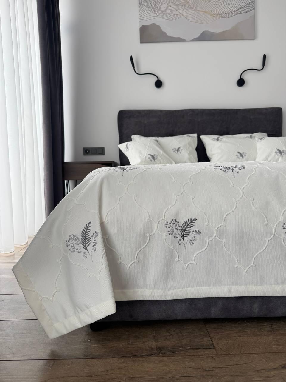 Покрывало Барокко №7 хлопок 200х250 см Молочный (55677-7-200x250cm) - фото 3