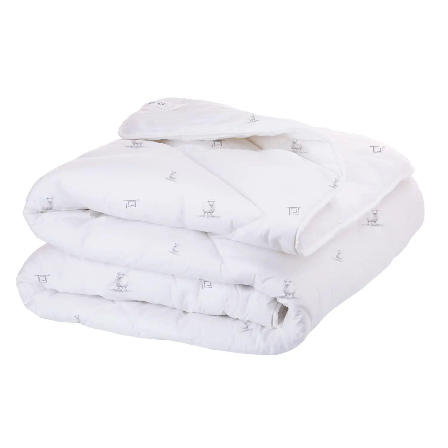 Одеяло зимнее гипоаллергенное ТЭП с овечьей шерстью 350 г/кв. м двуспальная 180x210 см Белый (11920180210) - фото 2