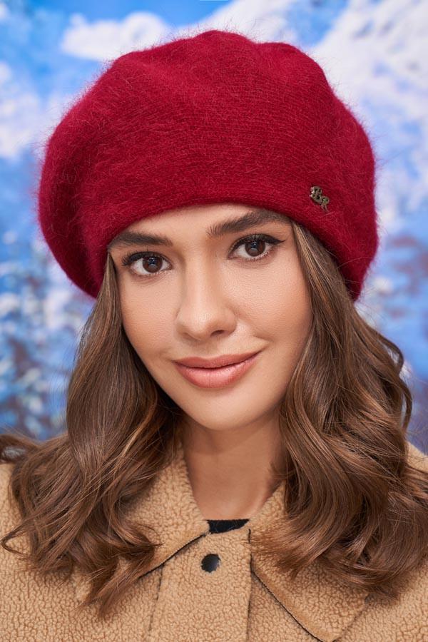 Берет шерстяной Braxton Эстель женский Бордовый (4977)