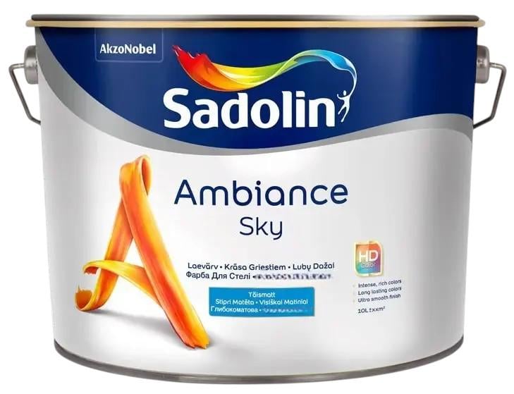 Краска глубокоматовая латексная для потолков Sadolin Ambiance Sky база BW 10 л Белый (1823129875) Краска глубокоматовая латексная для потолков Sadolin Ambiance Sky база BW 10 л Белый (1823129875)