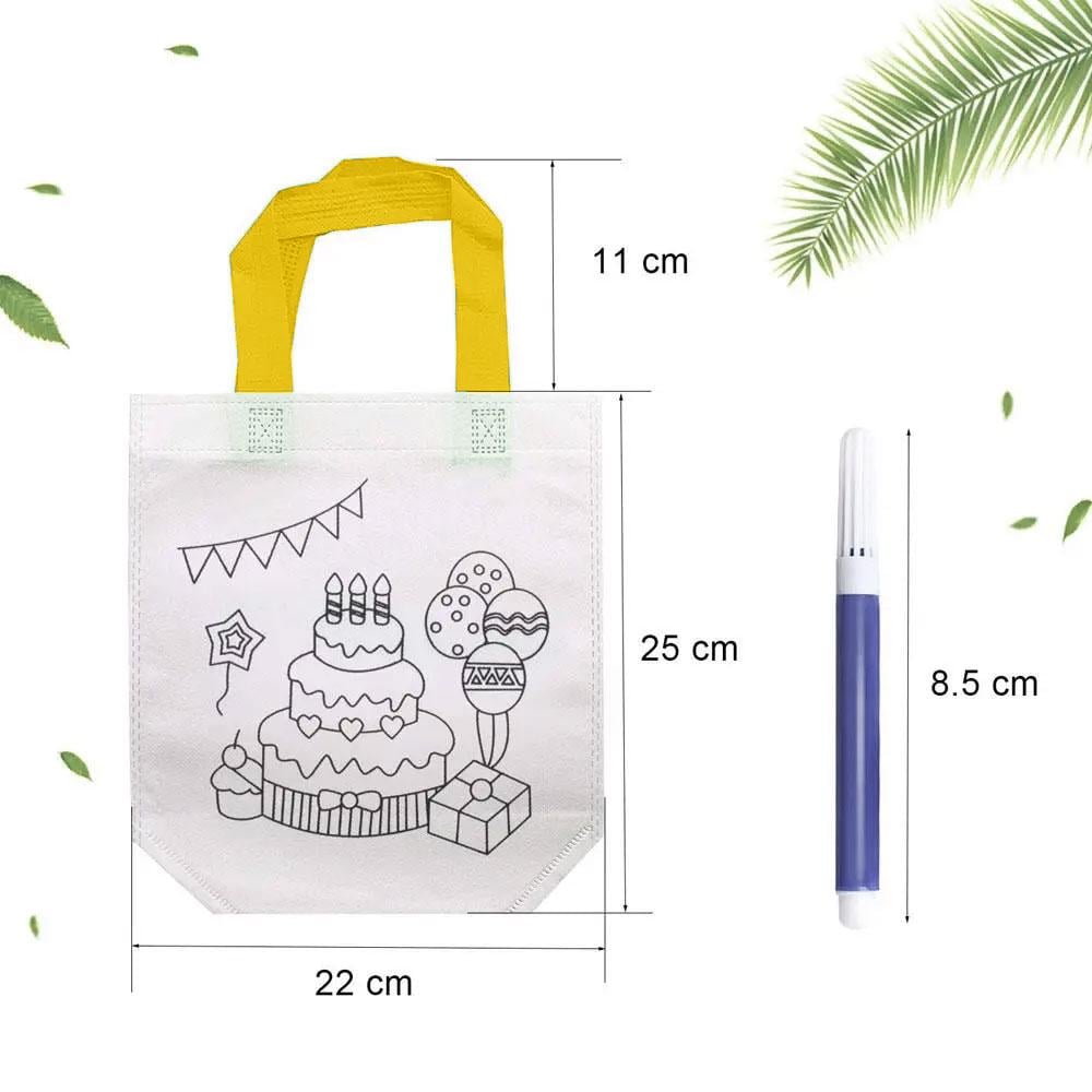 Сумка-розмальовка Торт із шістьма фломастерами 22x25 см (OK0099_2) - фото 4