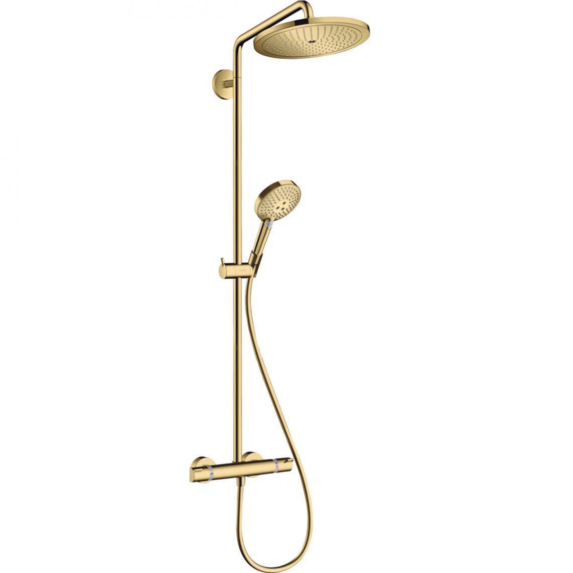 Душевая система Hansgrohe Croma Select S 280 1jet Showerpipe с Золотой термостатом (LM-26890990)