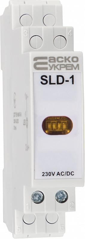 Арматура модульная сигнальная АСКО-УКРЕМ SLD-1 230V AC/DC LED Желтый (A0140030033)