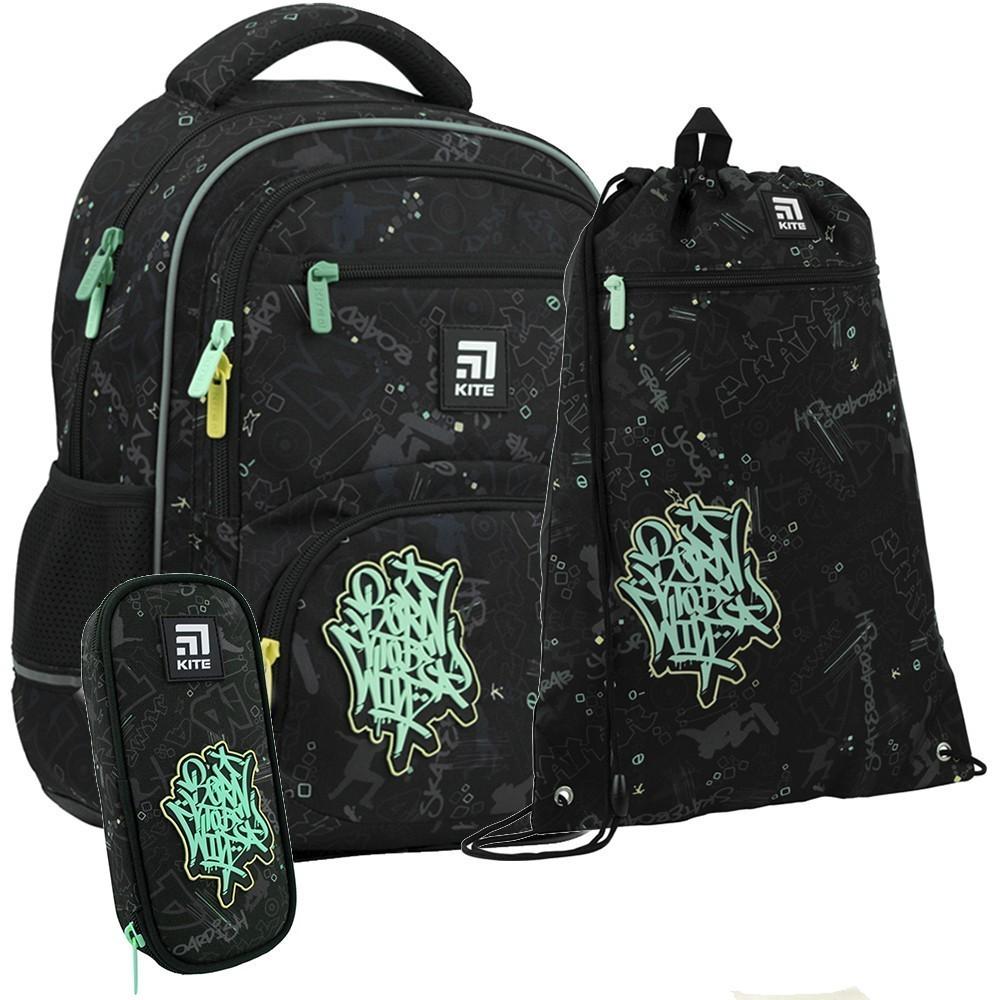 Школьный набор KITE Born to Win рюкзак/пенал/сумка для обуви (SET_K22-773S-3)