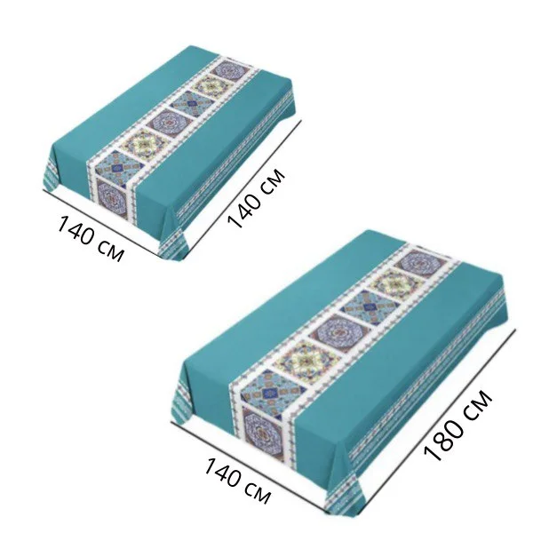 Скатерть на стол C00151-2 с цветами водоотталкивающая с полимерной пропиткой 140x140 см (C00151-2) - фото 3
