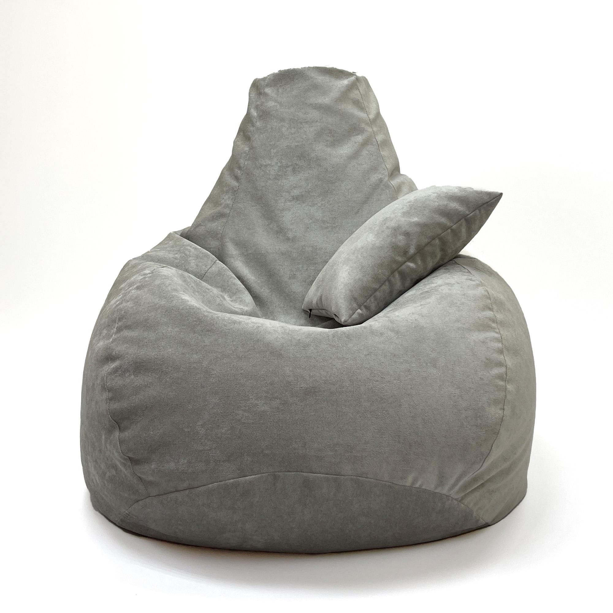 Бескаркасное кресло-мешок и подушечка Велюр XL 130х90 см (100025) Бескаркасное кресло-мешок и подушечка Велюр XL 130х90 см (100025)