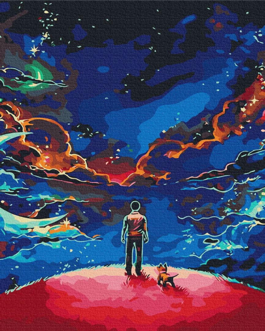 Картина по номерам Brushme BS30081 Маленький принц в космосе 40x50 см (1733117655)