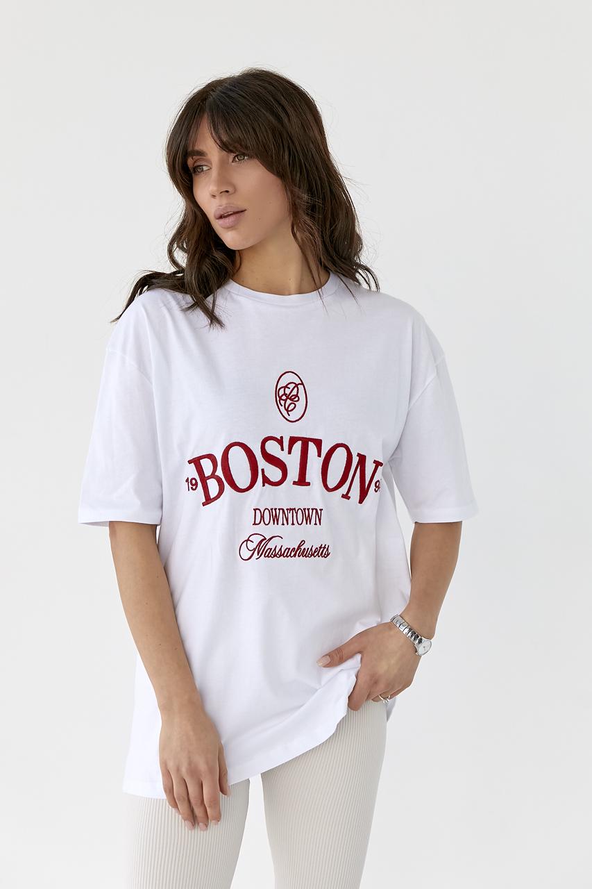 Футболка трикотажная "Boston" L Молочный (9806938)