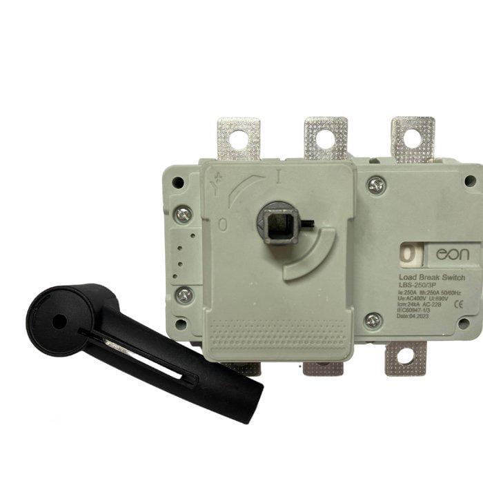 Вимикач навантаження EON ELECTRIC 3х250А AC22В/415В I-0 з прямою ручкою (LBS-250A/3P)