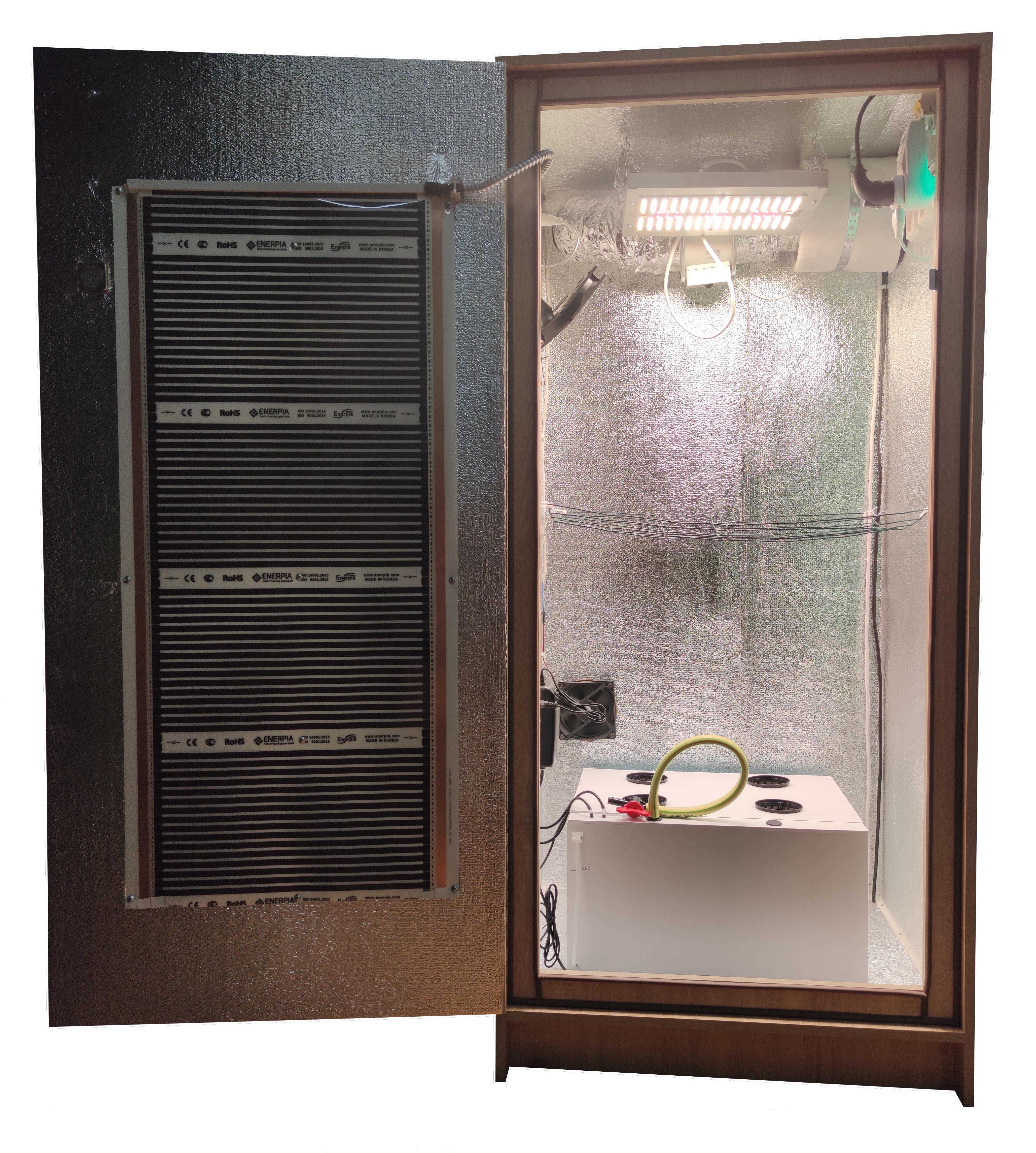 Гроубокс medium Growbox стелс Quantum Board 120 W з автообігрівом та установкою D WC