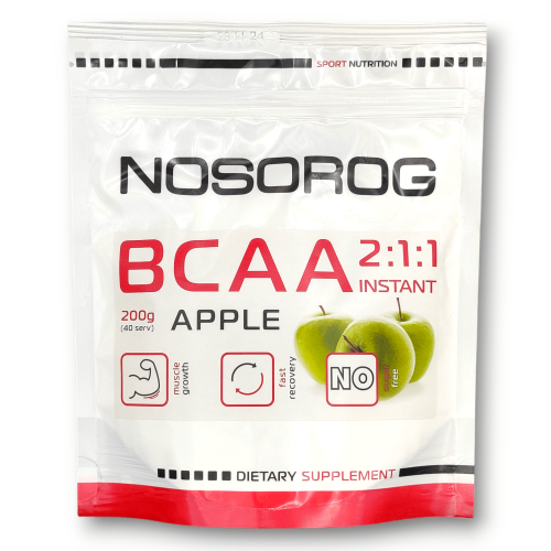 Аминокислота Nosorog Nutrition BCAA 2:1:1 Instant Яблоко 200 г (10018-03)