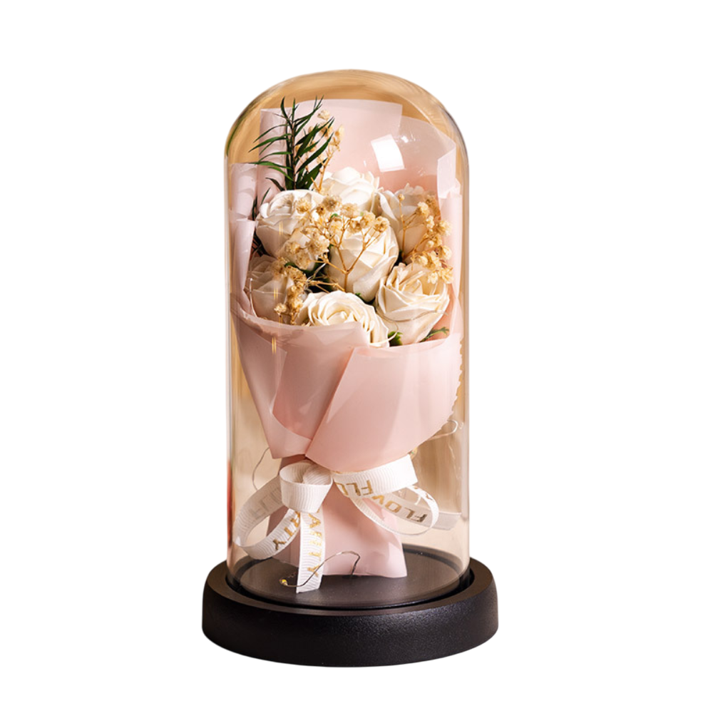 Букет роз в колбе 21 см (1414/1)