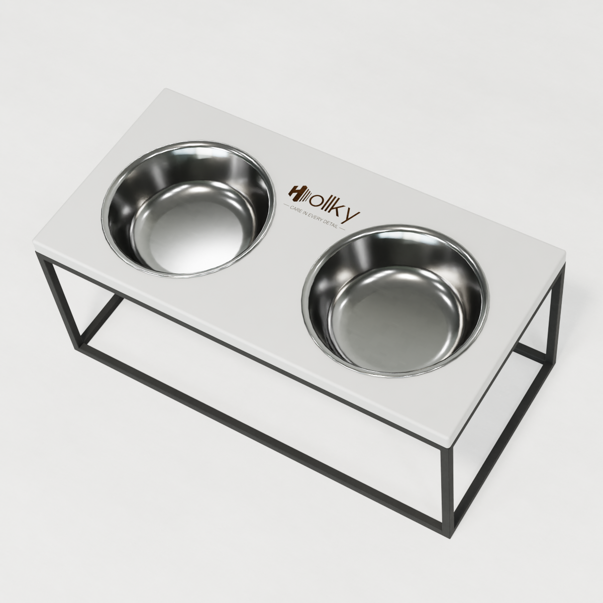 Миски на підставці для великих собак Hollky Base XL20 2х1,8 л (BXL20-522620-GRWH) - фото 4 Миски на підставці для великих собак Hollky Base XL20 2х1,8 л (BXL20-522620-GRWH) - фото 4