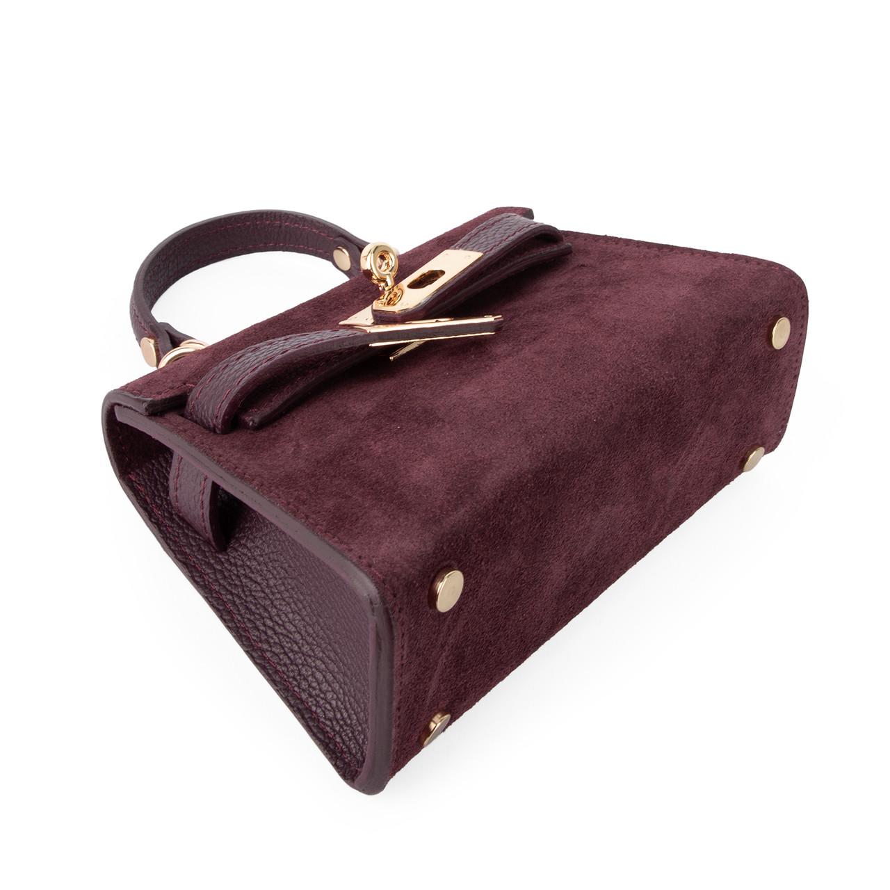 Сумка жіноча замшева Virginia Conti 04011 Бордовий (2765000326) - фото 3 Сумка жіноча замшева Virginia Conti 04011 Бордовий (2765000326) - фото 3